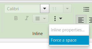 More menu on Inline toolbar